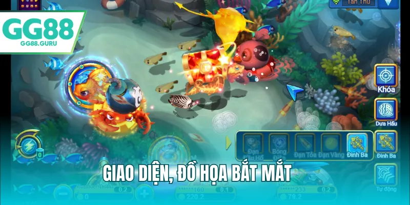 Bắn Cá Vàng – Trò Chơi Giải Trí Săn Thưởng Hấp Dẫn Tại GG88 3 Giao diện, đồ họa bắt mắt