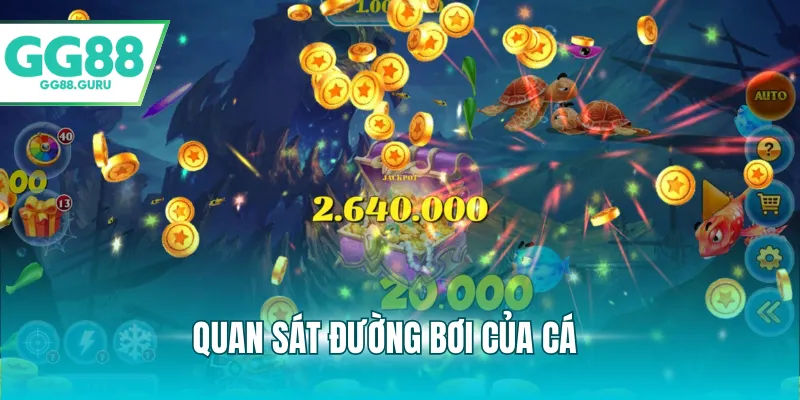 Bắn Cá Xèng – Trò Chơi Giải Trí Cho Người Chơi Thích Săn Thưởng 4 Quan sát đường bơi của cá